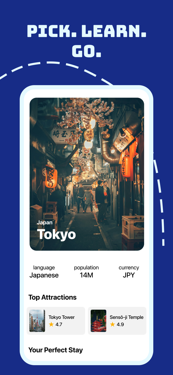 Merro destination page for Tokyo